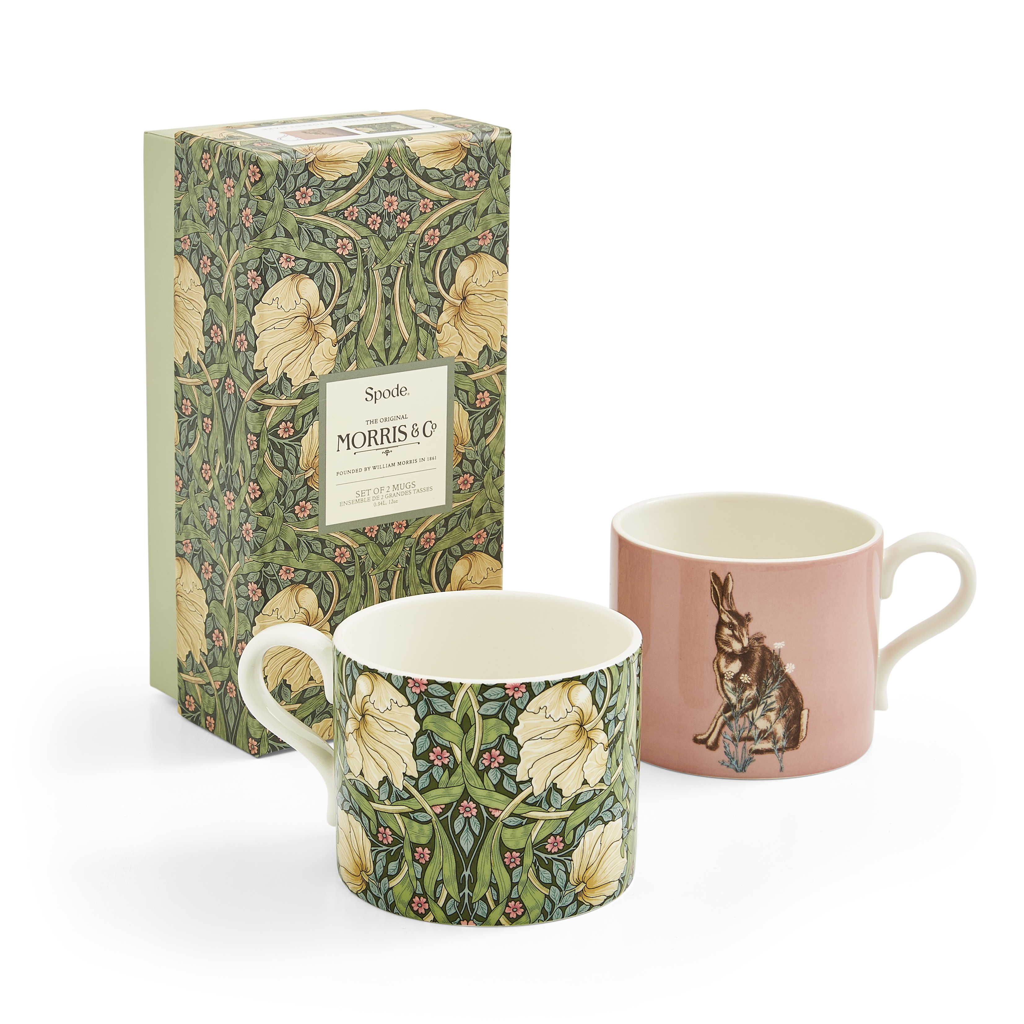 The Original Morris & Co. and Forest Hare Set of 2 Mugs image number null